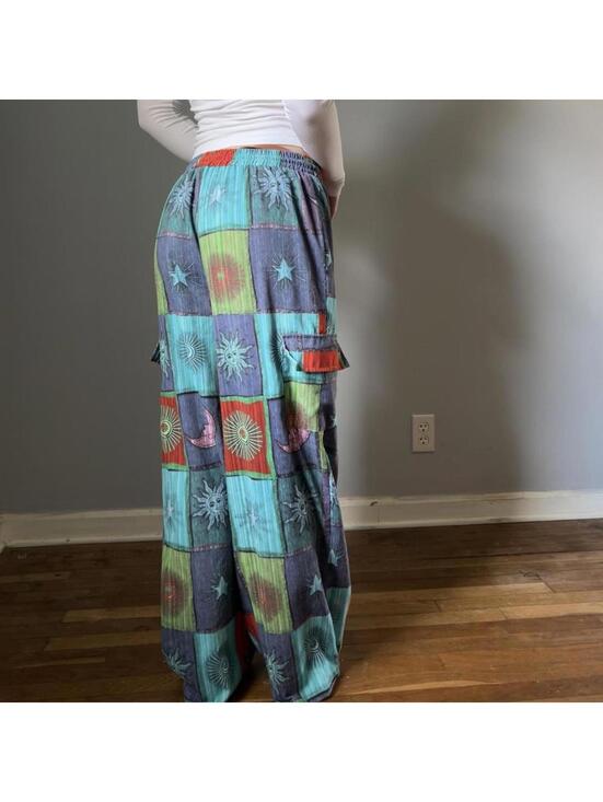 patchwork boho hippie pants - Picture 2 of 5